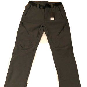 Free Solider Men's Softshell Fleece Lined Cargo Pants Snow Ski Hiking 34W/32L